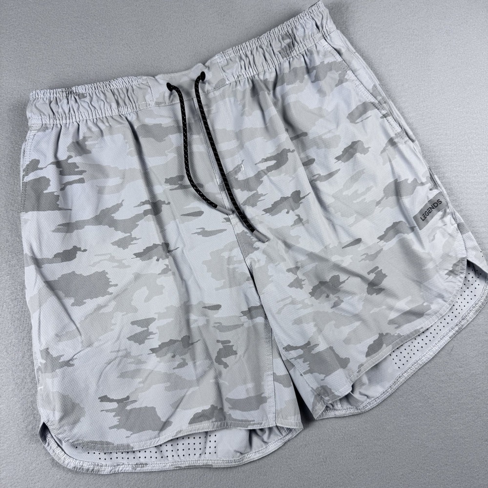 Legends Luka Performance Shorts Men XL Lined 7" Camo Gym Training Athletic